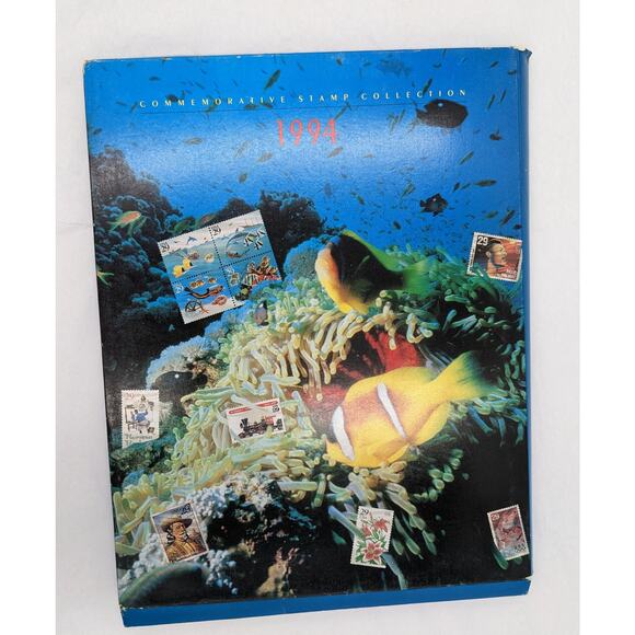 1994 Commemorative Stamp Collection Book Rockwell Moon Landing Steam Locomotives - Picture 13 of 13